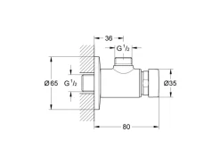 Grohe Selbstschluss-Brauseventil Euroeco CT Chrom
