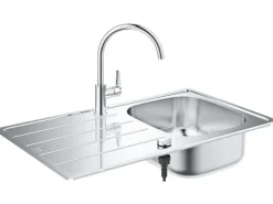 Grohe Set aus Einbauspüle und Küchenarmatur Edelstahl
