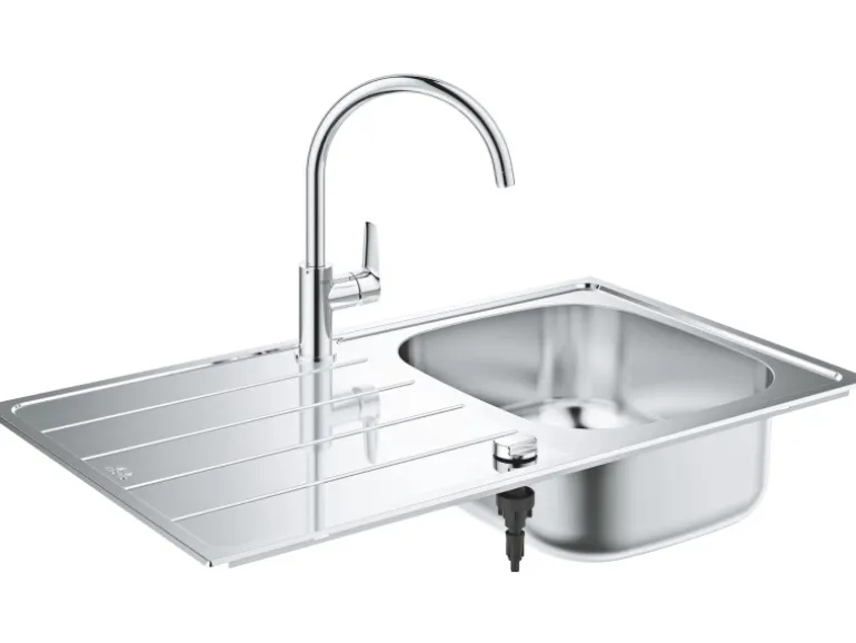 Grohe Set aus Einbauspüle und Küchenarmatur Edelstahl