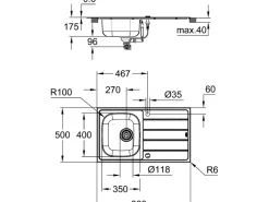 Grohe Set aus Einbauspüle und Küchenarmatur Edelstahl