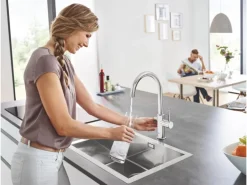 Grohe Spültischbatterie Blue Home Start Chrom mit hohem Auslauf