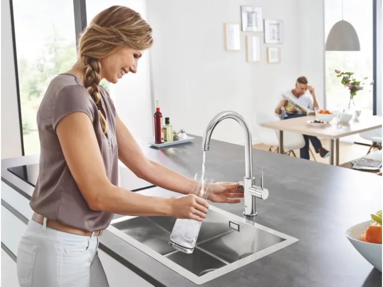 Grohe Spültischbatterie Blue Home Start Chrom mit hohem Auslauf
