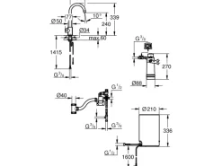 Grohe Standventil und Boiler Red Mono Größe-M Chrom