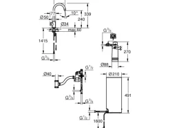 Grohe Standventil und Boiler Red Mono Größe-L Chrom