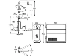 Grohe U-Auslauf Starter Kit Blue Home Chrom