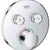 Grohe Unterputzmischer SmartControl mit 2 Absperrventilen Chrom rund