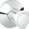 Grohe UP-Ventil Oberbau Costa Chrom Markierung blau mit Schubrosette