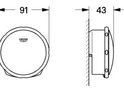 Grohe Wannenfüll-, Ab- und Überlaufgarnitur Talentofill Chrom