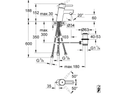 Grohe Waschbeckenarmatur Concetto S-Size Chrom