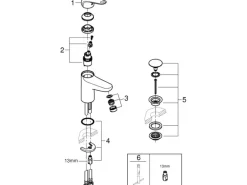 Grohe Waschtischarmatur Einhebelmischer Swift S-Size