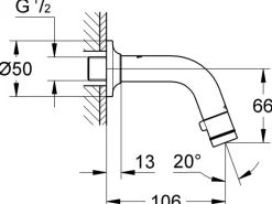 Grohe Waschtisch-Wandauslaufventil DN15 Universal