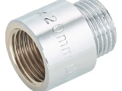 Hahnverlängerung 18,6 mm (Rp 1/2) x 21 mm (R 1/2) Messing Verchromt 20 mm