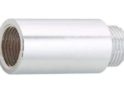 Hahnverlängerung 18,6 mm (Rp 1/2) x 21 mm (R 1/2) Messing Verchromt 50 mm