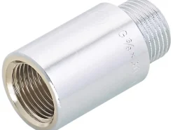 Hahnverlängerung 14,9 mm (Rp 3/8) x 16,7 mm (R 3/8) Messing Verchromt 30 mm