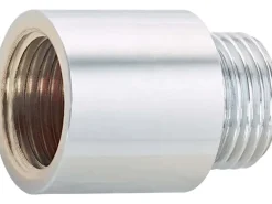 Hahnverlängerung 18,6 mm (Rp 1/2) x 21 mm (R 1/2) Messing Verchromt 25 mm