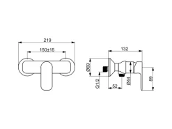 Hansa Brausebatterie Einhebelmischer Basic 5545 Chrom