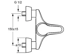 Hansa Einhand-Wannenbatterie HANSAMIX in Chrom
