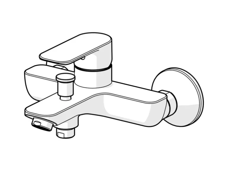 Hansa Wannenfüll- und Brausebatterie EHM Basic 5544 Chrom