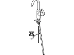 Hansa Waschtischbatterie Einhebelmischer Pinto 4510 Chrom