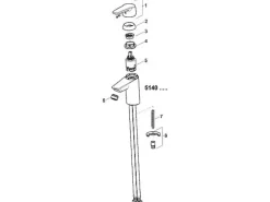 Hansa Waschtisch-Einhand-Einlochbatterie HANSAPOLO mit Ablaufgarnitur in Chrom