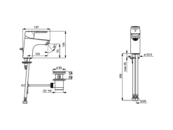 Hansa Waschtisch-Einhand-Einlochbatterie HANSAPOLO mit Ablaufgarnitur in Chrom