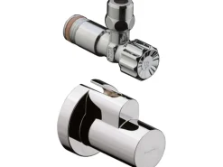 Hansgrohe Eckventil mit Schuber Abgang G 3/8 Brushed Nickel