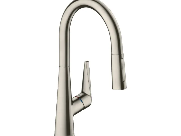 Hansgrohe Einhebel-Küchenarmatur Talis S 200 mit Ausziehbrause Edelstahl Finish