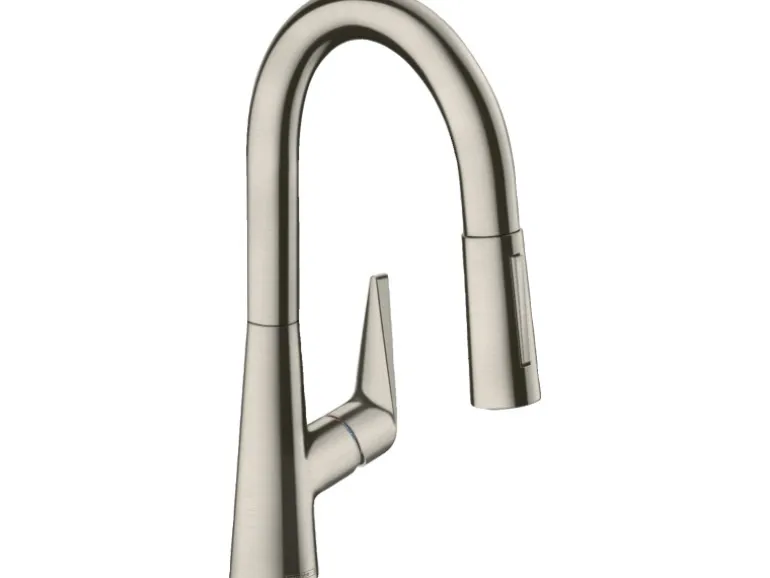 Hansgrohe Einhebel-Küchenarmatur Talis S 160 mit Ausziehbrause Edelstahl Finish