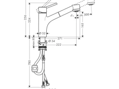 Hansgrohe Einhebel-Küchenarmatur Talis S mit Ausziehbrause Chrom