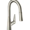 Hansgrohe Einhebel-Küchenmischer mit Ausziehbrause M5116-H160 Edelstahl-Optik