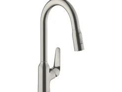 Hansgrohe Einhebel-Küchenmischer m. Ausziehbrause M429-H220 Edelstahl Finish