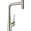 Hansgrohe Einhebel-Küchenmischer Metris Select 320 mit Ausziehauslauf Edelstahl