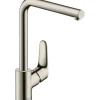 Hansgrohe Einhebel-Küchenmischer Focus 280 mit Schwenkauslauf Edelstahl Finish