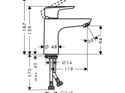 Hansgrohe Einhebel-Waschbeckenarmatur Ecos L CoolStart Chrom