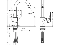 Hansgrohe Einhebel-Waschbeckenarmatur Ecos Chrom