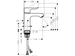 Hansgrohe Einhebel-Waschbeckenarmatur Metris 110mm mit Zugstangen-Ablaufgarnitur