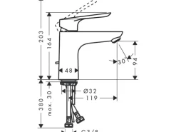 Hansgrohe Einhebel-Waschtischmischer Logis E 100 CoolStart Chrom