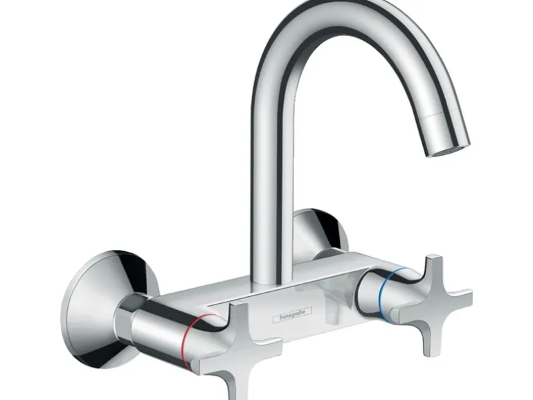 Hansgrohe 2-Griff Küchearmatur Logis Classic Wandmontage Highspout Chrom