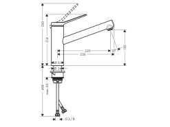 Hansgrohe Küchenarmatur Zesis M33 Einhebelmischer 150 1jet Schwarz Matt