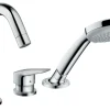Hansgrohe 3-Loch Einhebel-Wannenarmatur Logis mit Secuflex Chrom