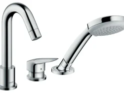 Hansgrohe 3-Loch Einhebel-Wannenarmatur Logis mit Secuflex Chrom