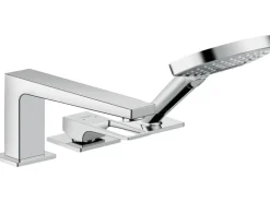 Hansgrohe 3-Loch Einhebel-Wannenrandarmatur Metropol m. Bügelgriff und Secuflex