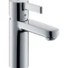 Hansgrohe Metris S Einhebel-Waschtischmischer 100 Zugstangen-Ablaufgarnitur Chr.