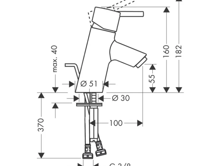 Hansgrohe Talis S Einhebel-Waschtischmischer 70 Zugstangen-Ablaufgarnitur Chrom