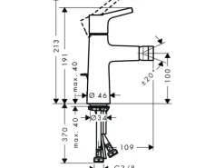 Hansgrohe Talis S Einhebel-Bidetmischer mit Zugstangen-Ablaufgarnitur Chrom