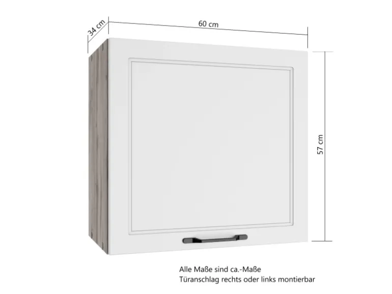 Held Küchen Hängeschrank Kempten 60 cm Grau/Graphit