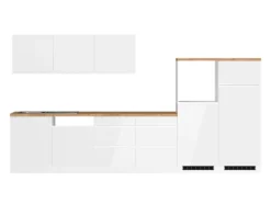 Held Küchen Küchenzeile Gera 360 cm Weiß/Wotan ohne E-Geräte