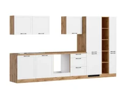 Held Küchen Küchenzeile Kempten 360 cm ohne E-Geräte Wotan/Weiß