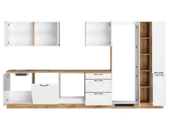 Held Küchen Küchenzeile Kempten 360 cm ohne E-Geräte Wotan/Weiß