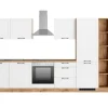 Held Küchen Küchenzeile Kempten 360 cm mit E-Geräten Wotan/Weiß